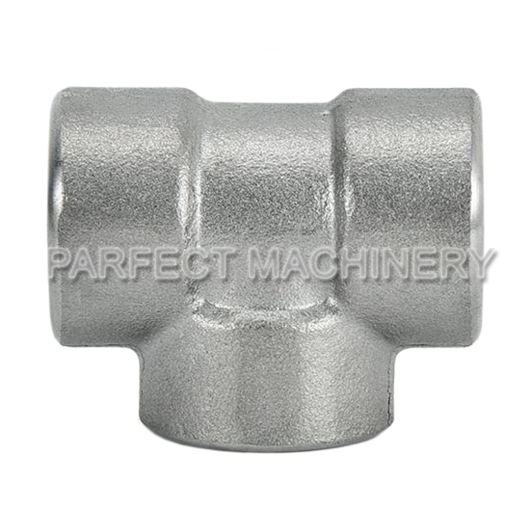 threaded tee-forged pipe fitting-closed die forging 01