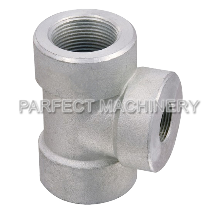 threaded tee-forged pipe fitting-closed die forging 08