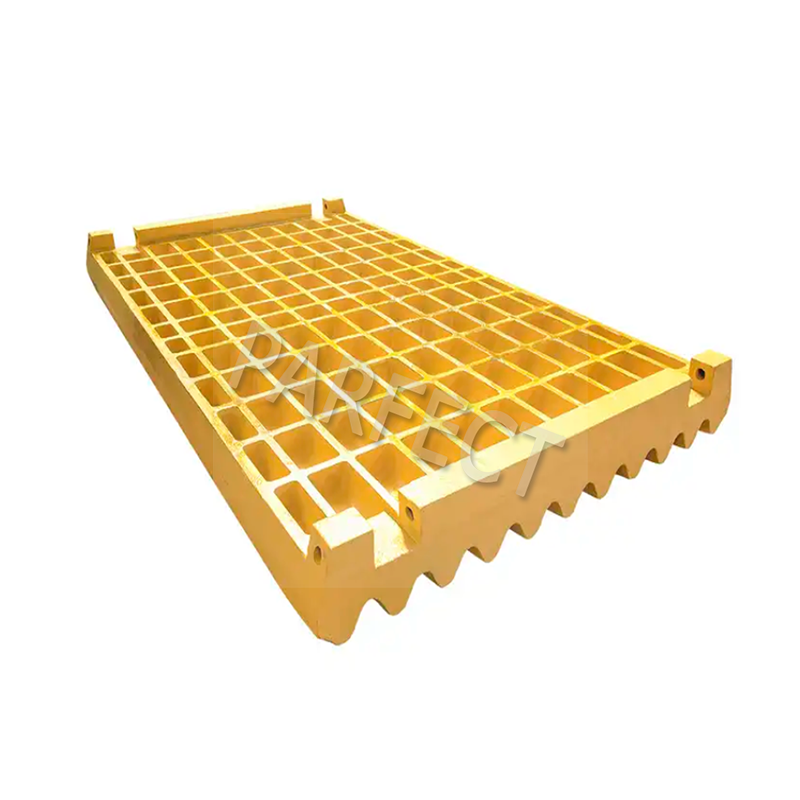 The concave plate of an impact crusher